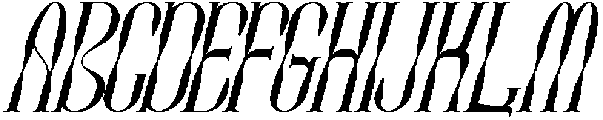 Radiation Structure Regular Italic otf (400) Font UPPERCASE