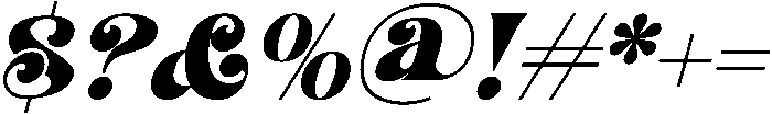 Radical Blending Italic otf (400) Font OTHER CHARS