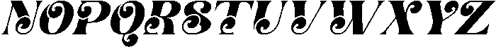 Radical Blending Italic otf (400) Font UPPERCASE