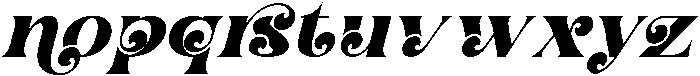 Radical Blending Italic otf (400) Font LOWERCASE