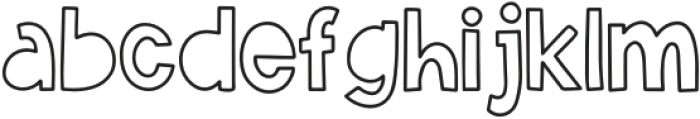 Radical Font - Outline Regular otf (400) Font LOWERCASE
