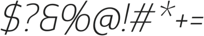 Radicle Thin Condensed Oblique otf (100) Font OTHER CHARS