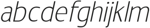 Radicle Thin Condensed Oblique otf (100) Font LOWERCASE