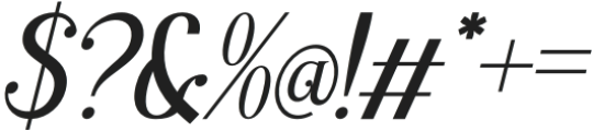 Radifie Italic otf (400) Font OTHER CHARS