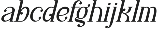 Radifie Italic otf (400) Font LOWERCASE