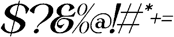 Radivelle Italic otf (400) Font OTHER CHARS
