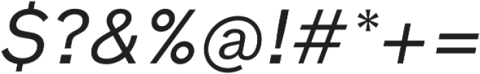 Radnika Next Italic otf (400) Font OTHER CHARS