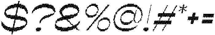 Raely Disco Italic otf (400) Font OTHER CHARS