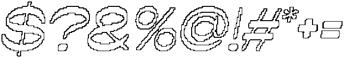 Raely Pixel Outline otf (400) Font OTHER CHARS