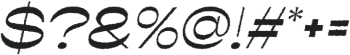 RaelyRough-Italic otf (400) Font OTHER CHARS