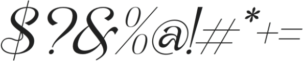 Rafailla Italic otf (400) Font OTHER CHARS