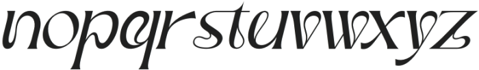 Rafailla Italic otf (400) Font LOWERCASE