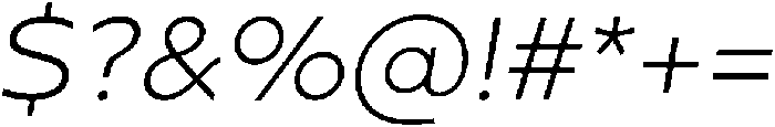 Rafine Extralight Italic otf (200) Font OTHER CHARS
