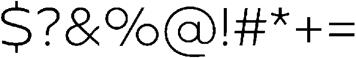 Rafine Extralight otf (200) Font OTHER CHARS