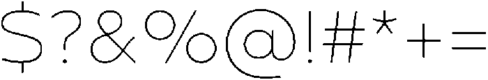 Rafine Thin otf (100) Font OTHER CHARS