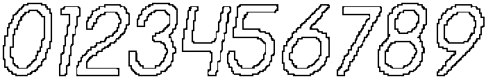 Raftwork Pixel Outline otf (400) Font OTHER CHARS
