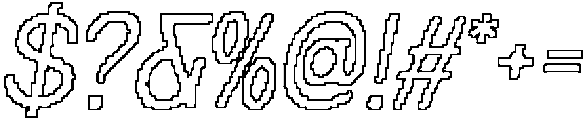 Raftwork Pixel Outline otf (400) Font OTHER CHARS