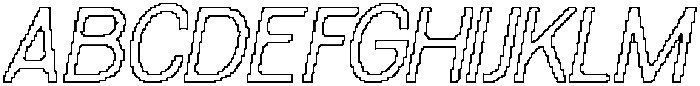 Raftwork Pixel Outline otf (400) Font UPPERCASE