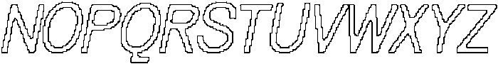Raftwork Pixel Outline otf (400) Font UPPERCASE