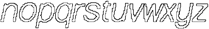 Raftwork Pixel Outline otf (400) Font LOWERCASE