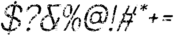 Raftwork Rounded Stamp Italic otf (400) Font OTHER CHARS