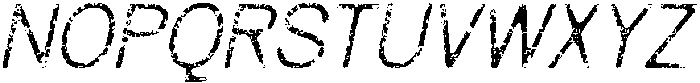Raftwork Rounded Stamp Italic otf (400) Font UPPERCASE