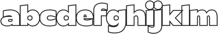 Ragata Outline otf (400) Font LOWERCASE