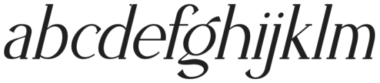 Ragiefa Italic otf (400) Font LOWERCASE