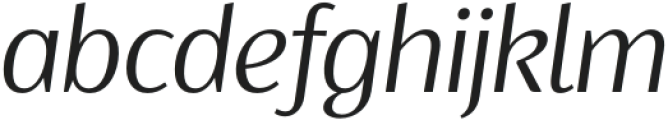 Ragik Sans Light Italic otf (300) Font LOWERCASE