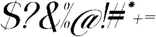 Ragion Slant otf (400) Font OTHER CHARS