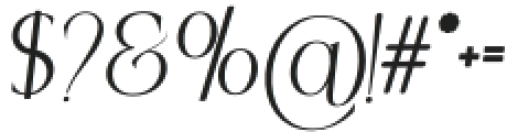 RaglenItalic-Regular otf (400) Font OTHER CHARS