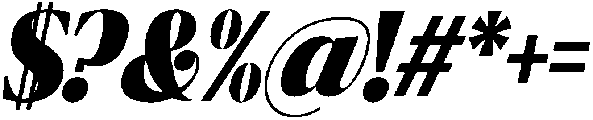 Ragmont Black Condensed Italic otf (900) Font OTHER CHARS