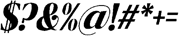 Ragmont Bold Condensed Italic otf (700) Font OTHER CHARS