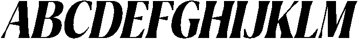 Ragmont Bold Condensed Italic otf (700) Font UPPERCASE