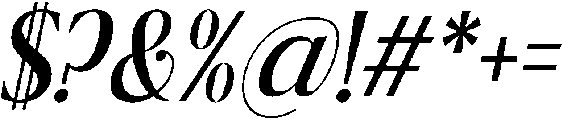 Ragmont Condensed Italic otf (400) Font OTHER CHARS