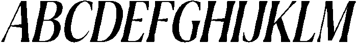 Ragmont Condensed Italic otf (400) Font UPPERCASE