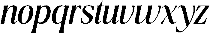 Ragmont Condensed Italic otf (400) Font LOWERCASE