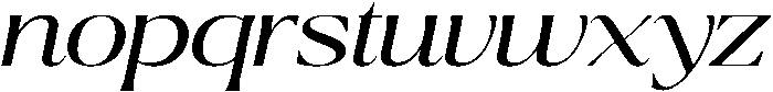 Ragmont Expanded Italic otf (400) Font LOWERCASE