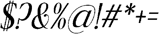 Ragmont Light Condensed Italic otf (300) Font OTHER CHARS