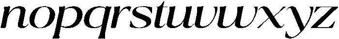 Ragmont Medium Expanded Italic otf (500) Font LOWERCASE