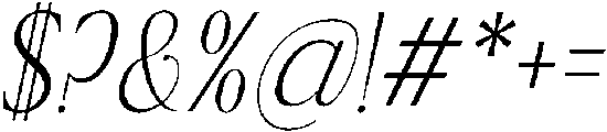 Ragmont Thin Condensed Italic otf (100) Font OTHER CHARS