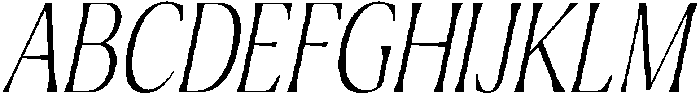 Ragmont Thin Condensed Italic otf (100) Font UPPERCASE