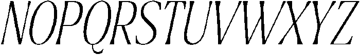 Ragmont Thin Condensed Italic otf (100) Font UPPERCASE