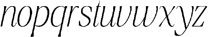 Ragmont Thin Condensed Italic otf (100) Font LOWERCASE
