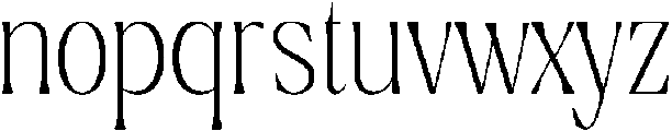 Ragmont Thin Condensed otf (100) Font LOWERCASE
