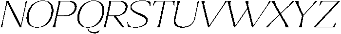 Ragmont Thin Expanded Italic otf (100) Font UPPERCASE