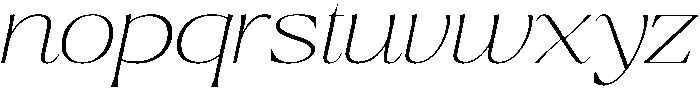Ragmont Thin Expanded Italic otf (100) Font LOWERCASE