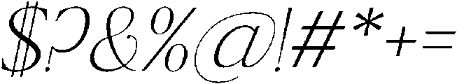 Ragmont Thin Italic otf (100) Font OTHER CHARS