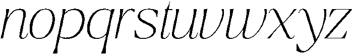 Ragmont Thin Italic otf (100) Font LOWERCASE