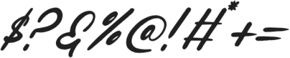 Ragtime Clansful Italic otf (400) Font OTHER CHARS